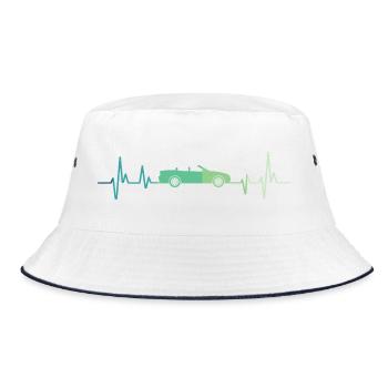 Convertible Car Convertible Car T-Shirt - Bucket Hat - white/navy - Front