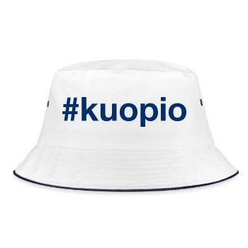 Kuopio Suomi Finland Hashtag - Bucket Hat - white/navy - Front