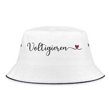 Voltigieren - Bucket Hat - Weiß/Navy - Vorne