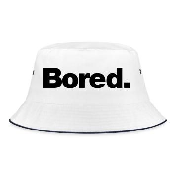 Bored - Bucket Hat - white/navy - Front