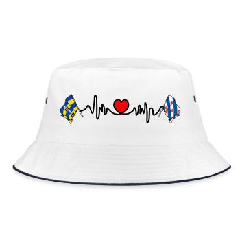 Ameland & Friesland Heartbeat - Bucket Hat - white/navy - Front