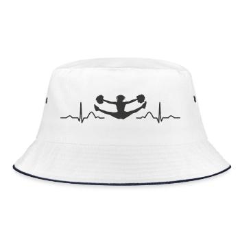 Cheerleader Cheer Mom Cheerleading - Bucket Hat - white/navy - Front