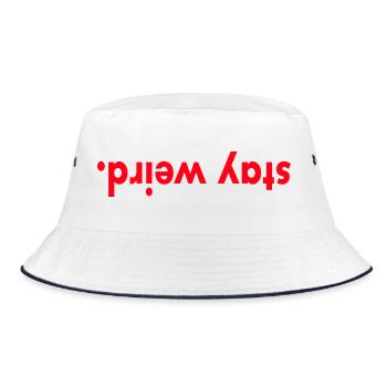 stay weird - Bucket Hat - white/navy - Front