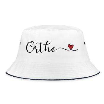 Ortho - Bucket Hat - Weiß/Navy - Vorne