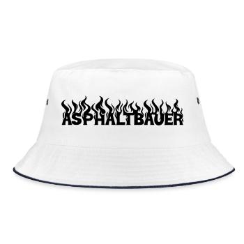 Asphaltbauer 2 - Bucket Hat - Weiß/Navy - Vorne