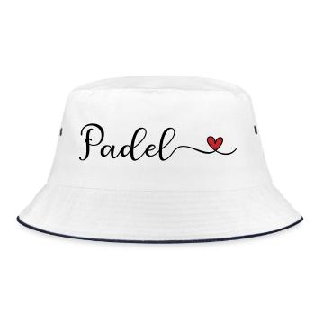 Conception du cœur de padel - Bob - blanc/marine - Devant