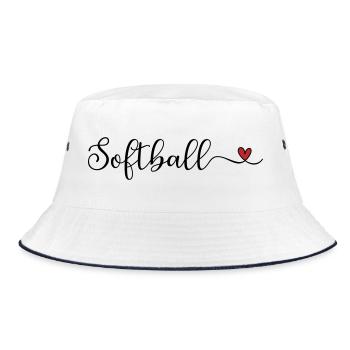 Softball - Bucket Hat - Weiß/Navy - Vorne