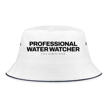 Rettungsschwimmer - Professional Water Watcher - B - Bucket Hat - Weiß/Navy - Vorne