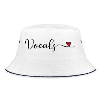 vocals - Bucket Hat - Weiß/Navy - Vorne