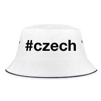 CZECH Hashtag Czech Republic Czech - Bucket Hat - white/navy - Front