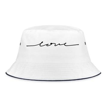 love - Bucket Hat - white/navy - Front