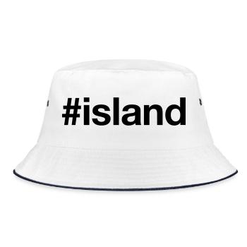 ISLAND Islande Hashtag - Bob - blanc/marine - Devant