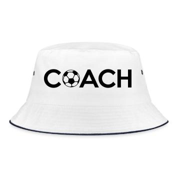 Soccer Coach - Bucket Hat - Weiß/Navy - Vorne