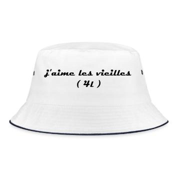 j aime les vieilles 4l - Bob - blanc/marine - Devant