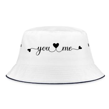 You and Me - Bucket Hat - white/navy - Front