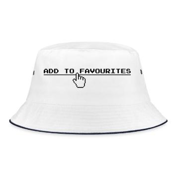 add to favourites click - Bucket Hat - white/navy - Front