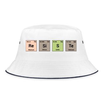 Resists in periodic elements - Bucket Hat - white/navy - Front