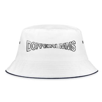 Doppelwumms WULST - Bucket Hat - Weiß/Navy - Vorne