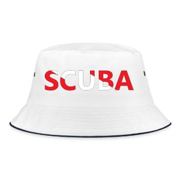 Scuba Diver - Bucket Hat - white/navy - Front