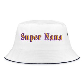 Super Nana - Bucket Hat - white/navy - Front