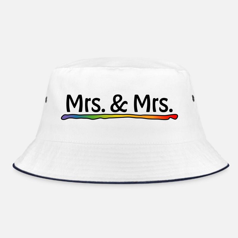 Lesbische Hochzeit - Regenbogen Mrs and Mrs Bucket Hat