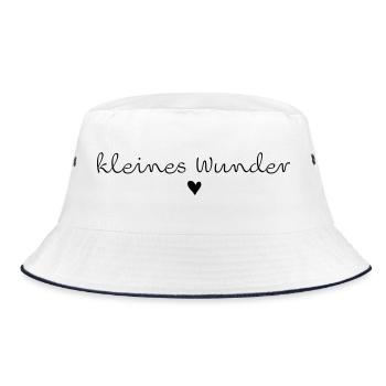 Kleines Wunder - Bucket Hat - Weiß/Navy - Vorne