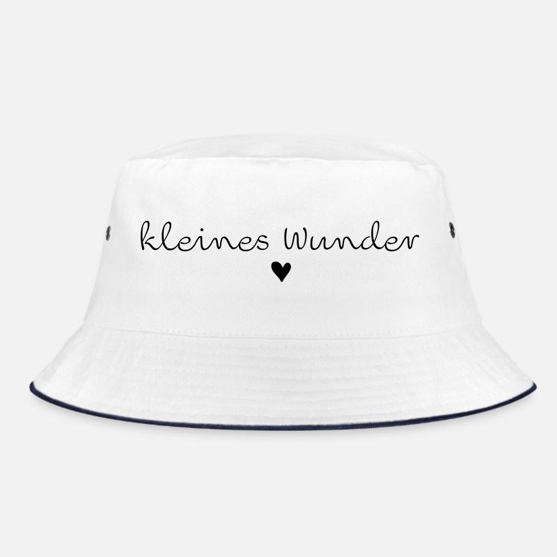 Kleines Wunder - Bucket Hat - Weiß/Navy