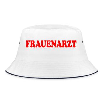 Frauenarzt - Bucket Hat - Weiß/Navy - Vorne