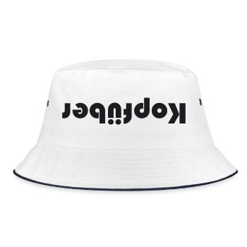 Kopfüber - Bucket Hat - Weiß/Navy - Vorne