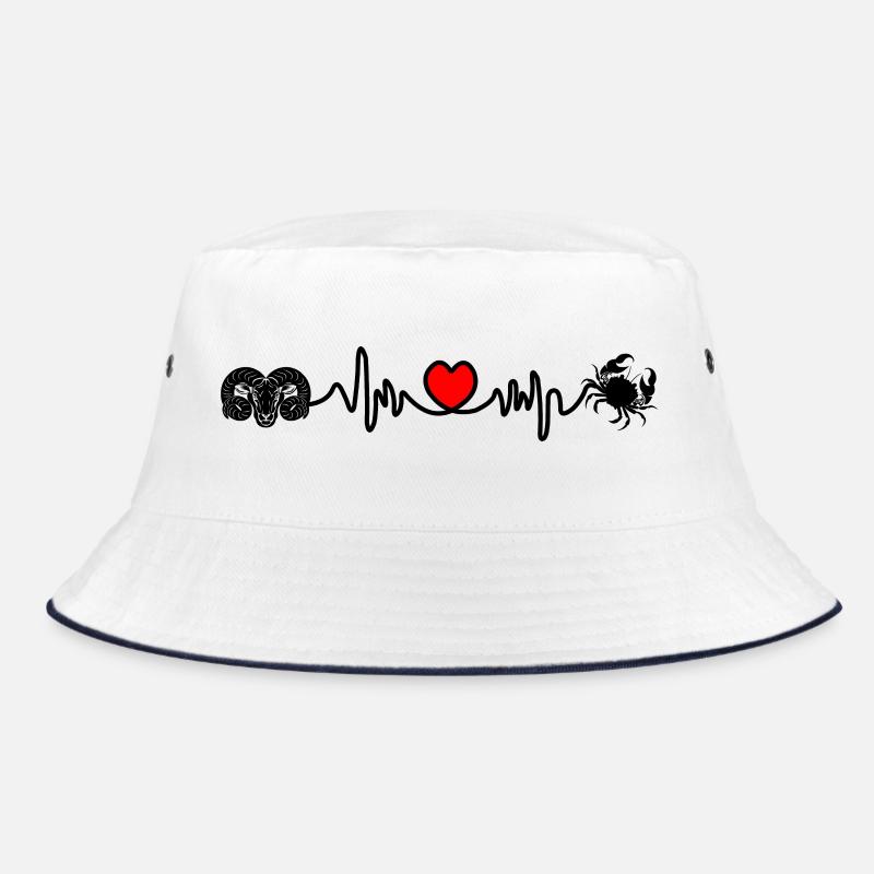 Herzfrequenz Kardio Widder Krebs Bucket Hat