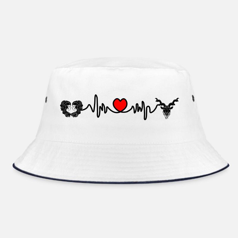 Herzfrequenz Cardio Zwillinge Steinbock Bucket Hat