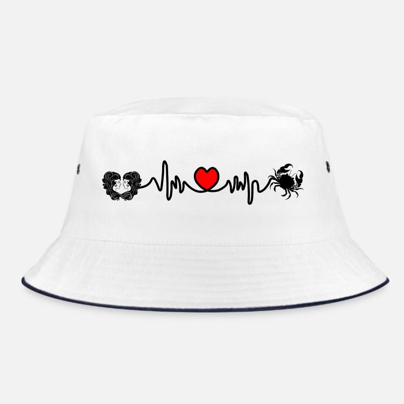 Herzfrequenz Kardio Zwillinge Krebs Bucket Hat
