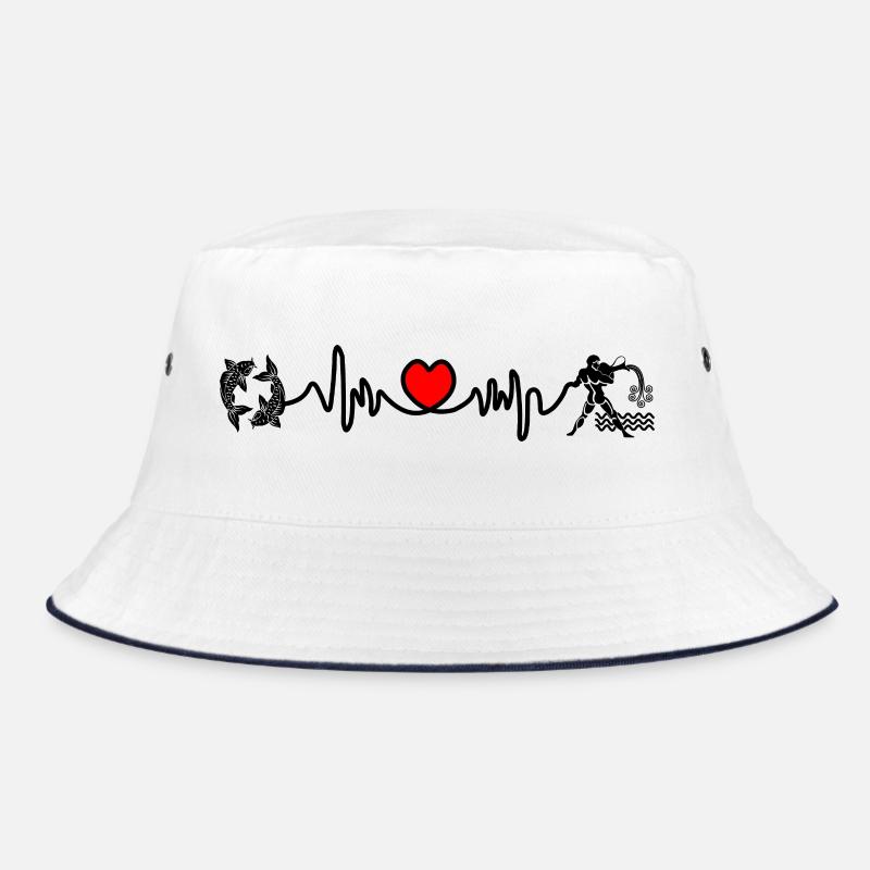 Herzfrequenz Kardio Fische Wassermann Bucket Hat