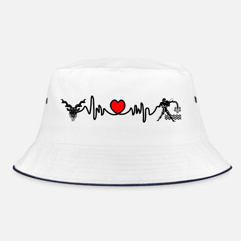 Herzfrequenz Cardio Steinbock Wassermann Bucket Hat
