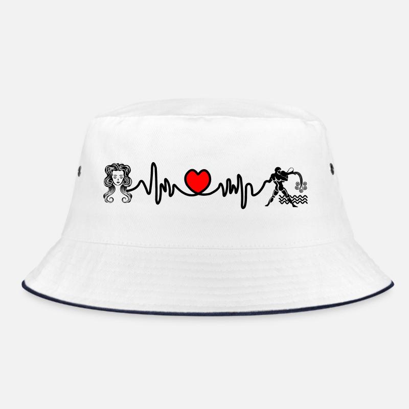 Herzfrequenz Kardio Jungfrau Wassermann Bucket Hat
