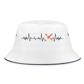 Heartbeat Artist - Bucket Hat - white/navy - Front