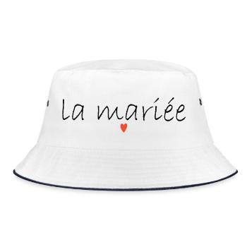 Die Braut - Bucket Hat - Weiß/Navy - Vorne