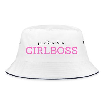 Future Girlboss - Bucket Hat - Weiß/Navy - Vorne