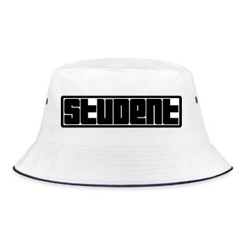 Student Logo - Bucket Hat - white/navy - Front