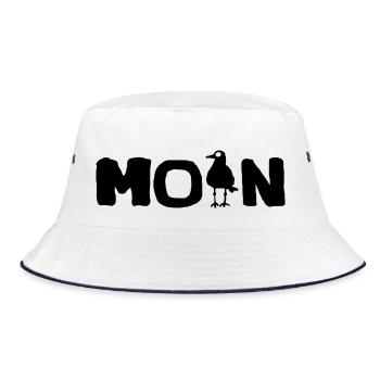 Moin Seagull - Bucket Hat - white/navy - Front