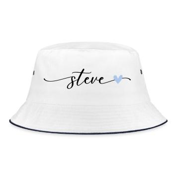 Steve Name Police de calligraphie - Bob - blanc/marine - Devant