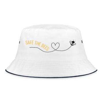 Safe the Bees - Bucket Hat - Weiß/Navy - Vorne