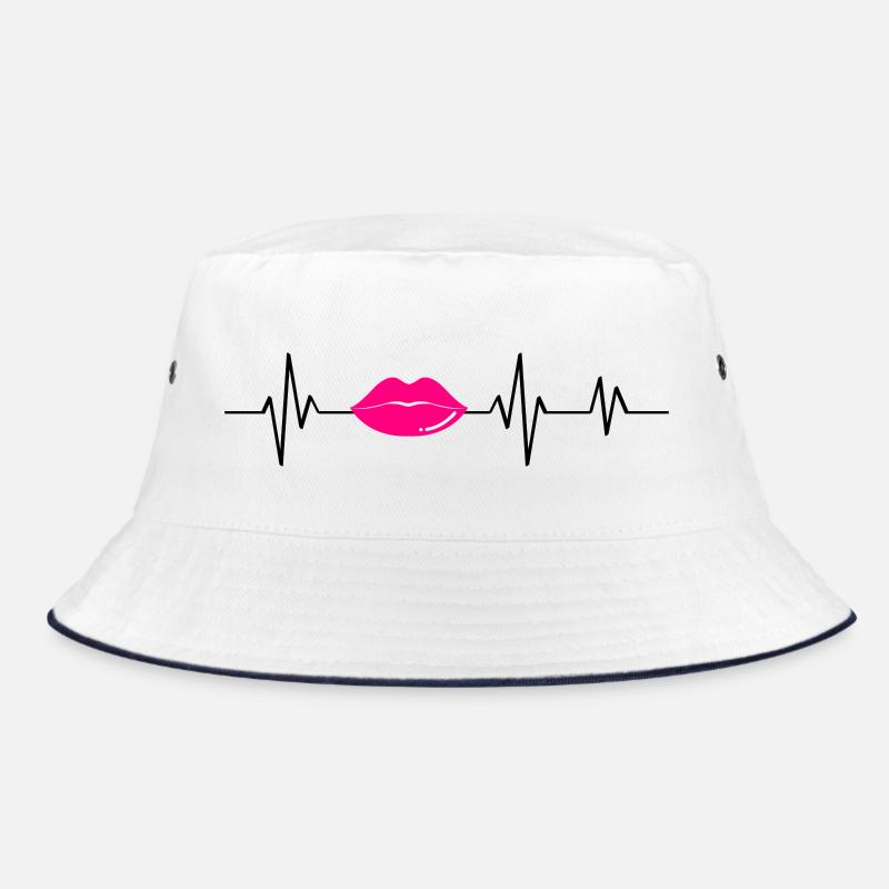 Pink Heartbeat Lips - Geschenkidee Bucket Hat