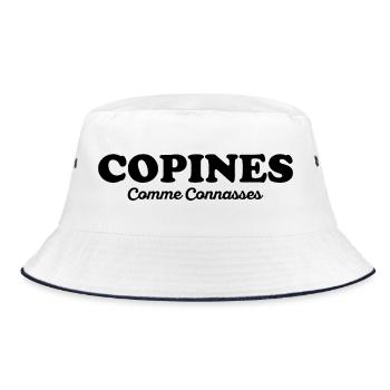 girlfriends as - Bucket Hat - white/navy - Front