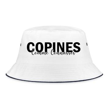 girlfriends as - Bucket Hat - white/navy - Front