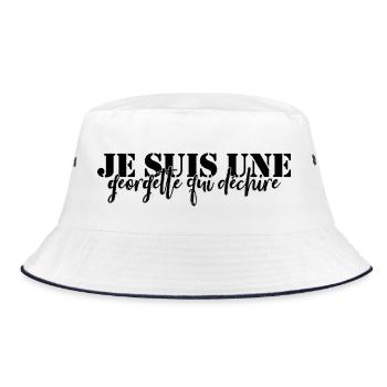 I'm a Georgette who rocks - Bucket Hat - white/navy - Front