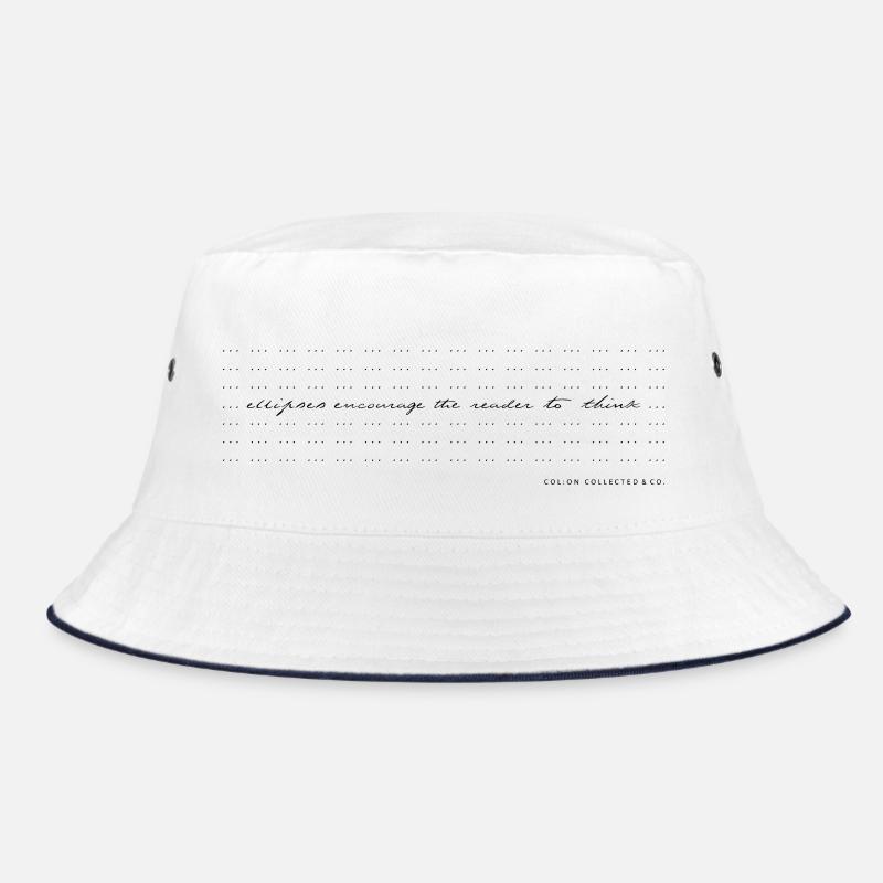 Ellipses Modern Calligraphy Minimalist Humor Bucket Hat