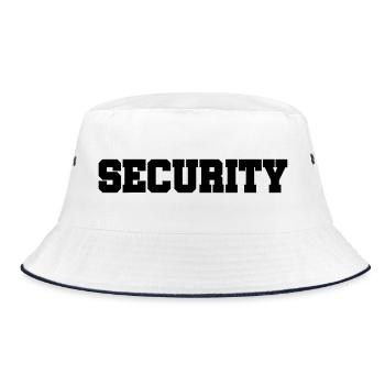 Security - Security Service - Guarding - Protection - Bucket Hat - white/navy - Front
