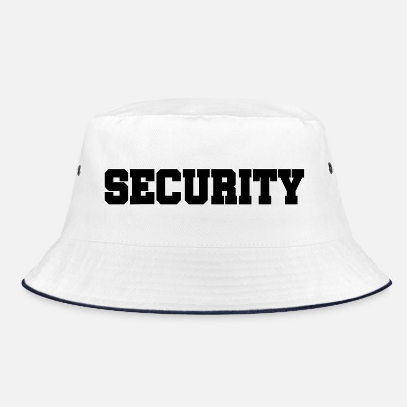 Security - Sicherheitsdienst - Bewachung - Schutz - Bucket Hat - Weiß/Navy