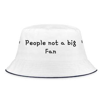 Leute, die keine großen Fans sind - Bucket Hat - Weiß/Navy - Vorne